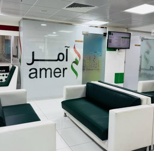 Open passport with stamps representing AMER residency services
